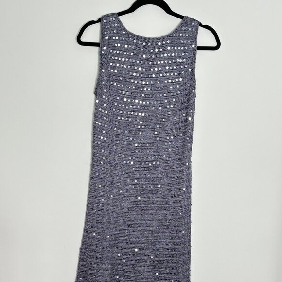 Vintage Sequin Blue Maxi Dress - Picture 4 of 4